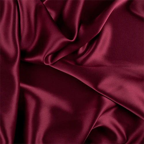 Runway Silks Burgundy Stretch Silk Charmeuse Fabric - Reorderable