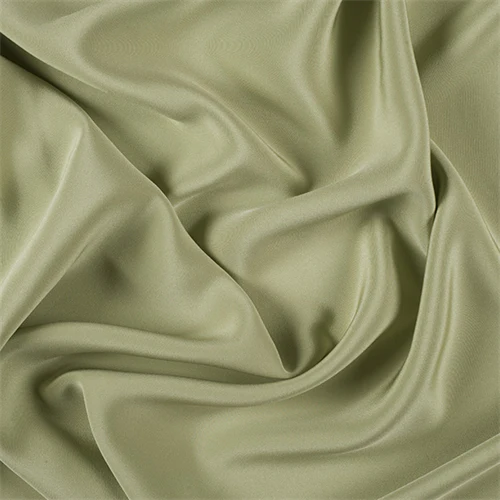 Runway Silks Celery 4 Ply Silk Crepe Fabric - Reorderable