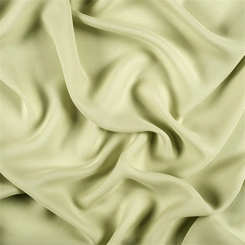 Runway Silks Celery Silk Double Georgette Fabric - Reorderable