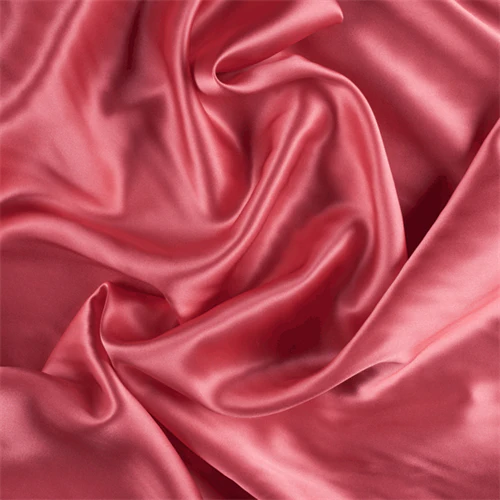Runway Silks Coral Stretch Silk Charmeuse Fabric - Reorderable