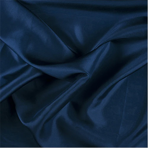 Runway Silks Dark Blue Silk Crepe de Chine Fabric - Reorderable