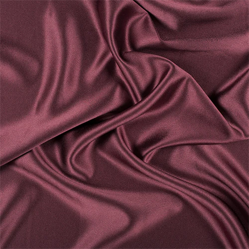 Runway Silks Dark Brick Red Silk Crepe Back Satin Fabric - Reorderable