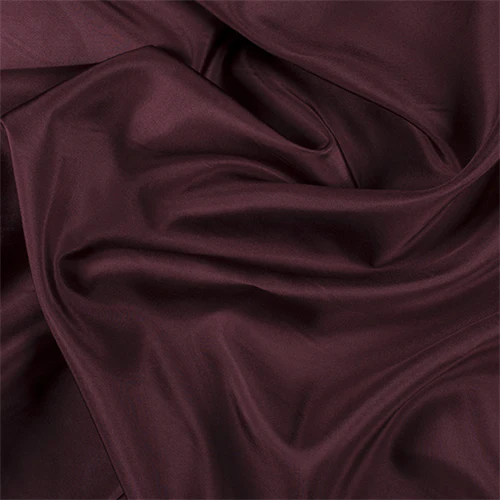 Runway Silks Dark Brick Red Silk Habotai Fabric - Reorderable