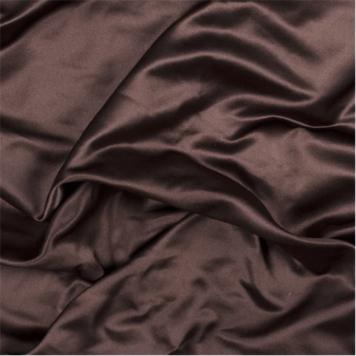 Runway Silks Dark Brown Silk Duchess Satin Fabric - Reorderable