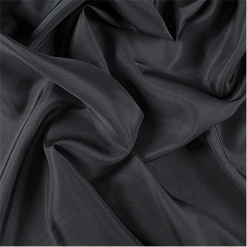 Runway Silks Dark Gray Silk Crepe de Chine Fabric - Reorderable