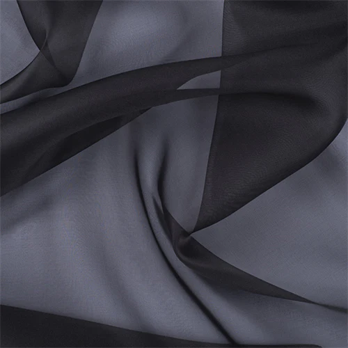 Runway Silks Dark Gray Silk Organza Fabric - Reorderable