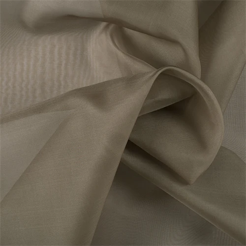 Runway Silks Dark Olive Silk Organza Fabric - Reorderable