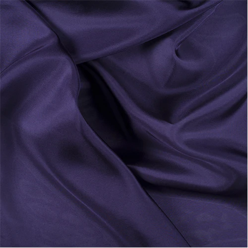 Runway Silks Dark Purple Silk Crepe de Chine Fabric - Reorderable