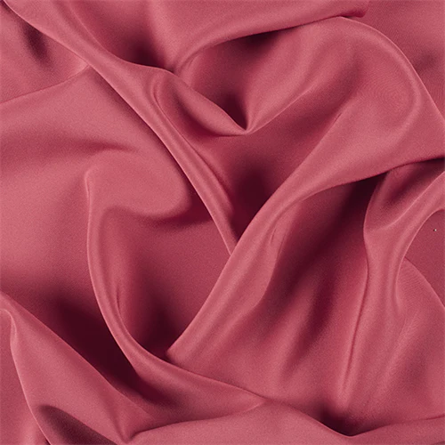 Runway Silks Dark Red 4 Ply Silk Crepe Fabric - Reorderable