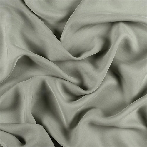 Runway Silks Dark Sage Silk Double Georgette Fabric - Reorderable