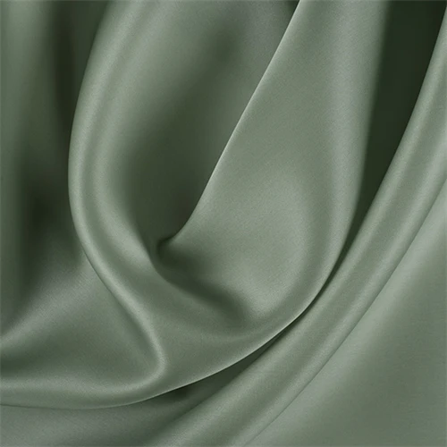 Runway Silks Dark Sage Silk Satin Organza Fabric - Reorderable