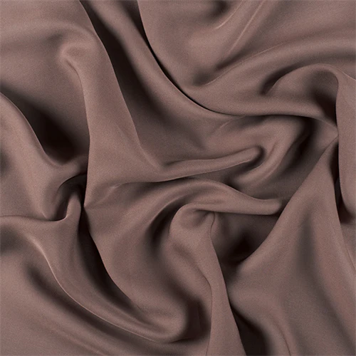 Runway Silks Dark Taupe Silk Double Georgette Fabric - Reorderable