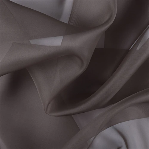 Runway Silks Dark Taupe Silk Organza Fabric - Reorderable