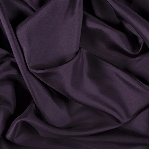 Runway Silks Eggplant Silk Crepe de Chine Fabric - Reorderable