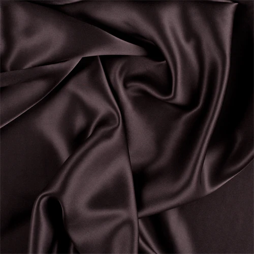 Runway Silks Espresso Silk Charmeuse Fabric - Reorderable