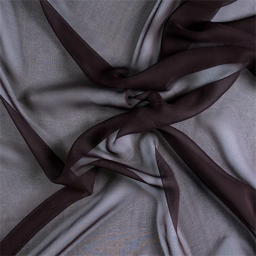 Runway Silks Espresso Wide Silk Chiffon Fabric - Reorderable