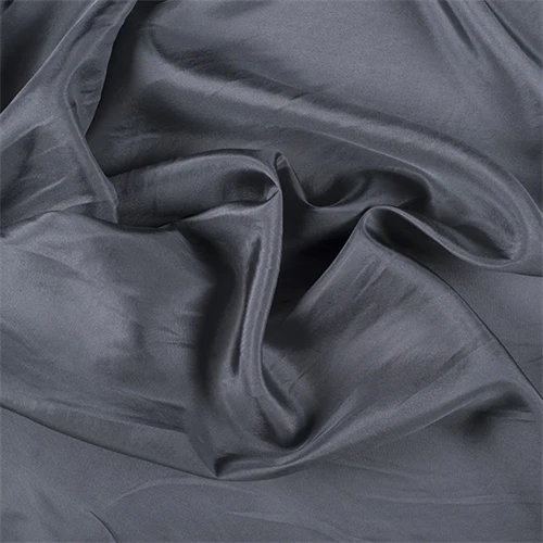 Runway Silks Gray Silk Habotai Fabric - Reorderable