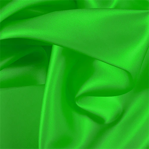 Runway Silks Green Silk Satin Organza Fabric - Reorderable