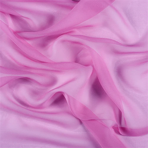 Runway Silks Hot Pink Wide Silk Chiffon Fabric - Reorderable