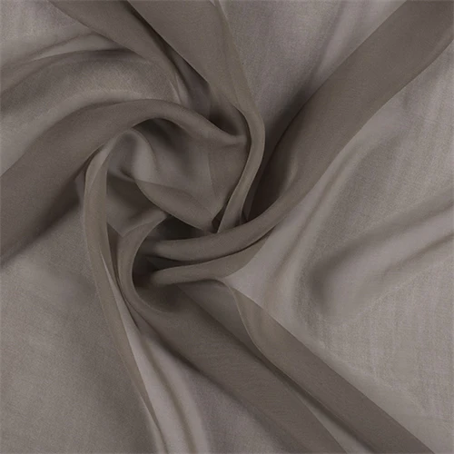 Runway Silks Latte Silk Chiffon Fabric - Reorderable