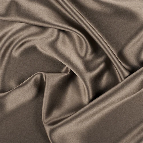 Runway Silks Latte Silk Crepe Back Satin Fabric - Reorderable