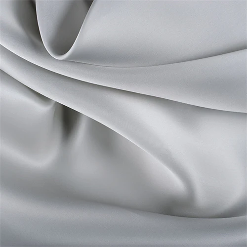 Runway Silks Light Gray Silk Satin Organza Fabric - Reorderable