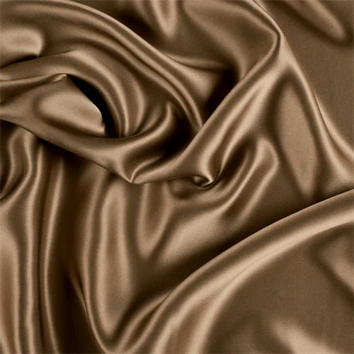 Runway Silks Mocha Silk Charmeuse Fabric - Reorderable