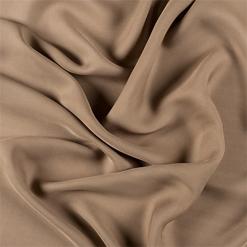 Runway Silks Mocha Silk Double Georgette Fabric - Reorderable