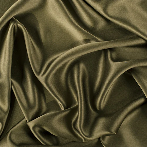Runway Silks Moss Green Silk Crepe Back Satin Fabric - Reorderable