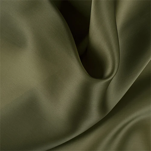 Runway Silks Moss Green Silk Satin Organza Fabric - Reorderable