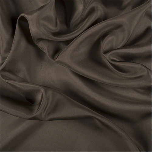Runway Silks Olive Brown Silk Crepe de Chine Fabric - Reorderable