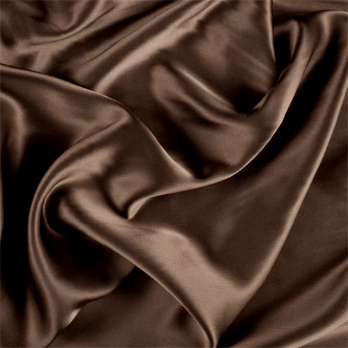 Runway Silks Olive Brown Stretch Silk Charmeuse Fabric - Reorderable