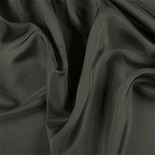 Runway Silks Olive Green Silk Habotai Fabric - Reorderable
