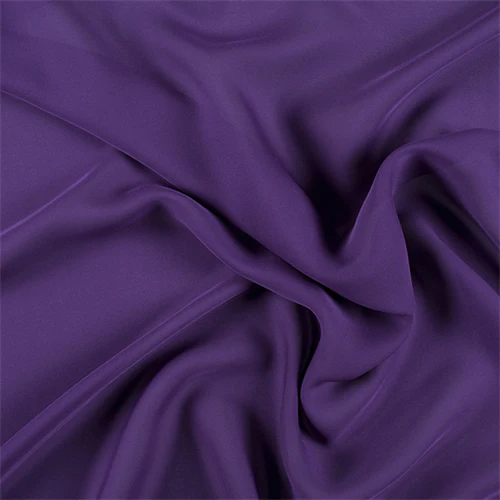 Runway Silks Purple Silk Double Georgette Fabric - Reorderable