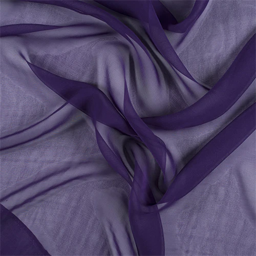 Runway Silks Purple Wide Silk Chiffon Fabric - Reorderable