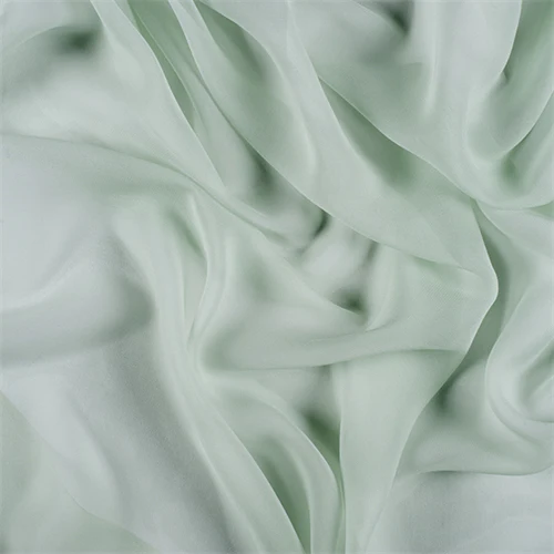 Runway Silks Sage Green Silk Chiffon Fabric - Reorderable