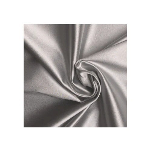 Runway Silks Silver Stretch Satin Fabric - Reorderable