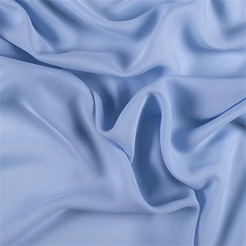 Runway Silks Sky Blue Silk Double Georgette Fabric - Reorderable