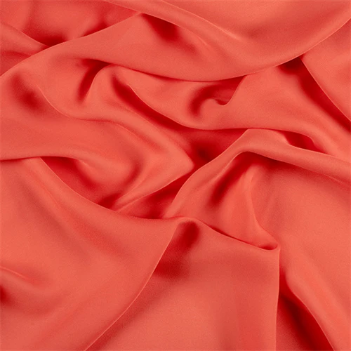Runway Silks Tangerine Silk Double Georgette Fabric - Reorderable