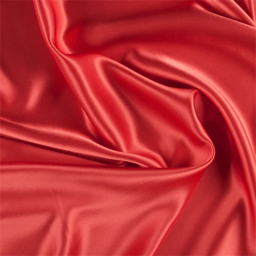Runway Silks Tangerine Stretch Silk Charmeuse Fabric - Reorderable