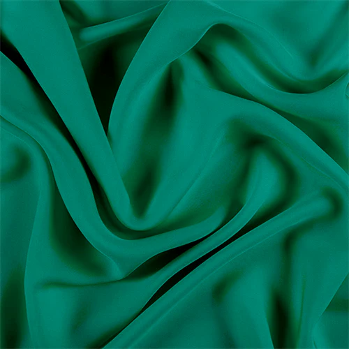 Runway Silks Teal Silk Double Georgette Fabric - Reorderable