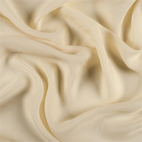Runway Silks Yellow Silk Double Georgette Fabric - Reorderable