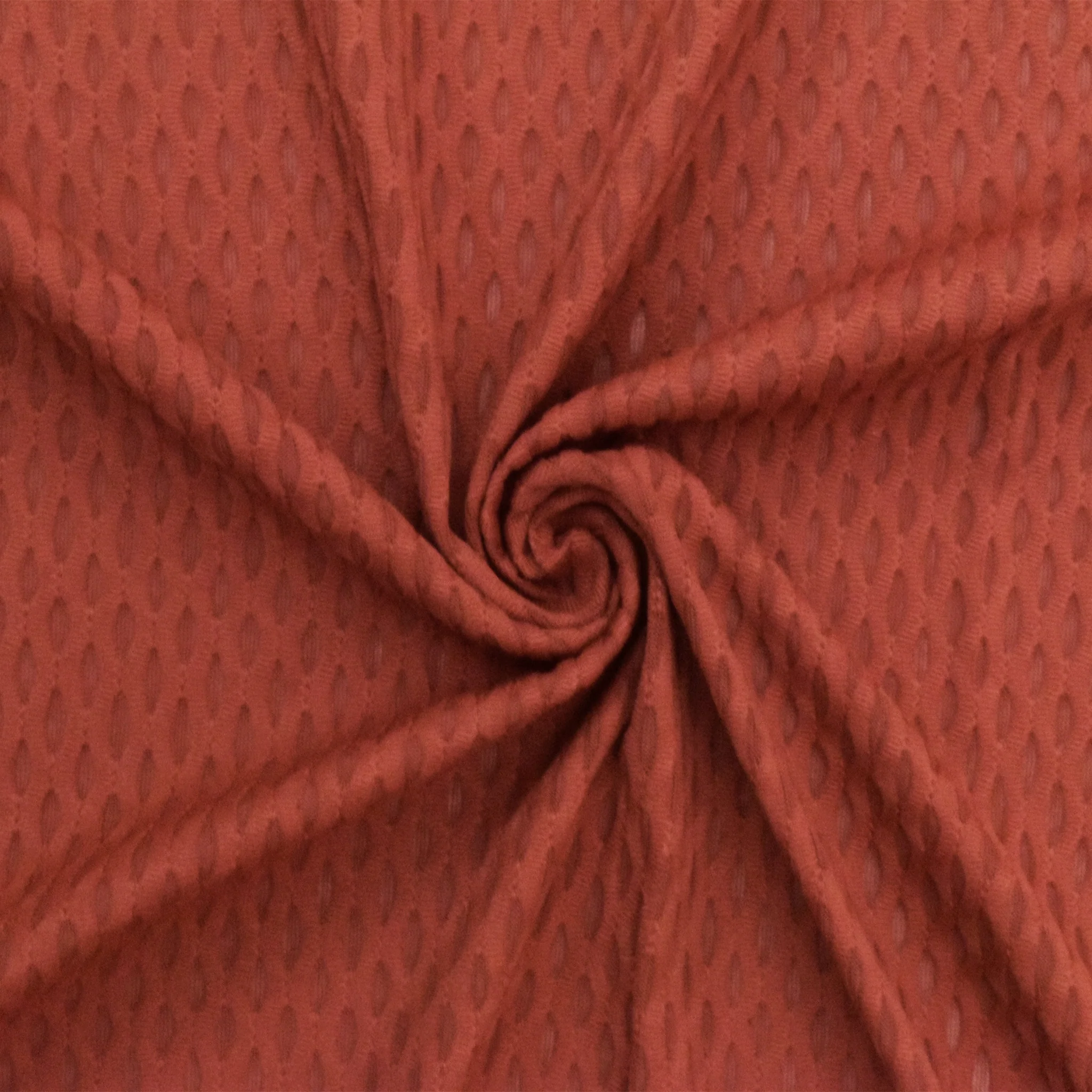 Rustic Orange Famous Maker Stretch 3D Mesh Yoga Activewear Fabric