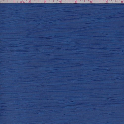 Sapphire Crinkled Satin Charmeuse Fabric