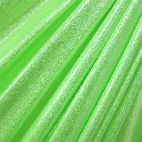 Silver/Lime Hologram Mini Dot Bolt Fabric