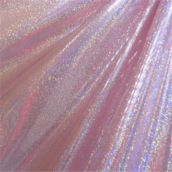 Silver/Lt Pink Hologram Dot Bolt Fabric