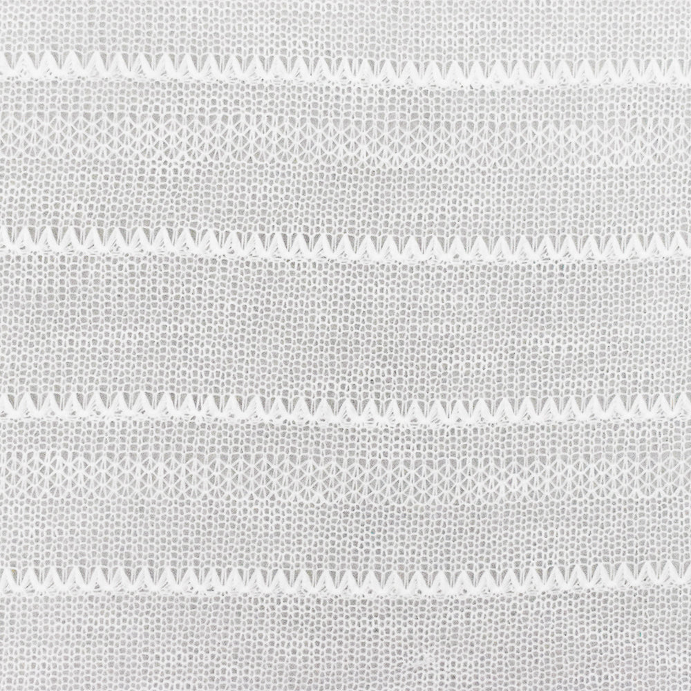 Simple White Zig Zag Stripe Poly Sweater Knit Fabric