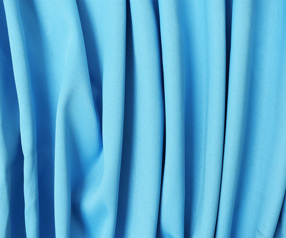 Sky Blue Poly Spandex Stretch Solid Stretch Lamour Woven Fabric - Image 3