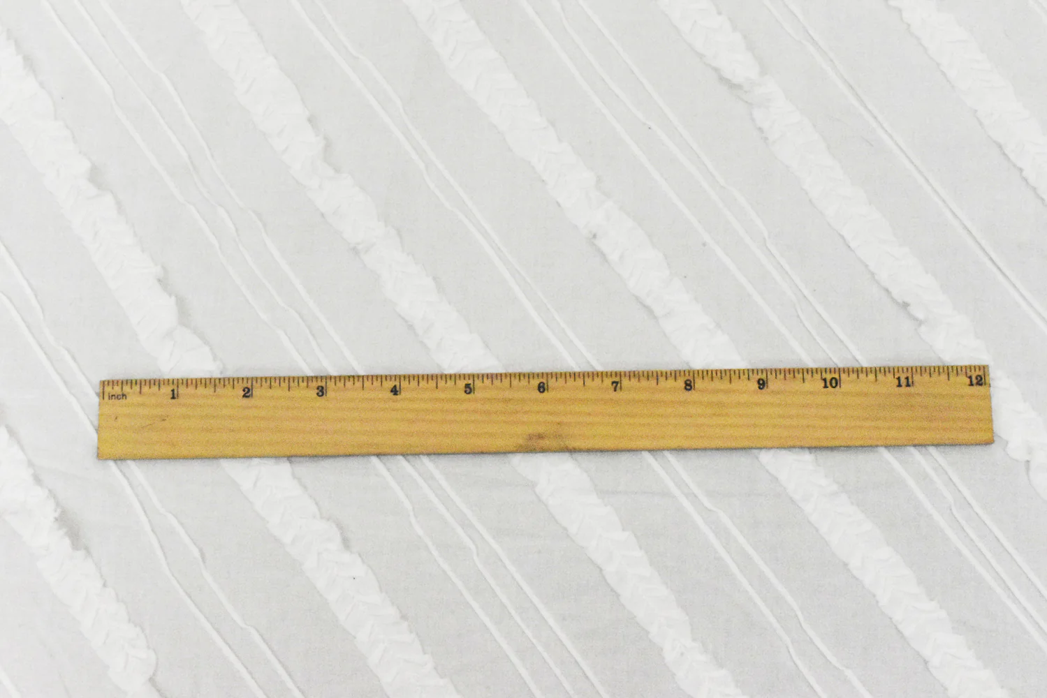 Slate White Diagonal Stripe Ruffle Cotton Woven Fabric - Image 4