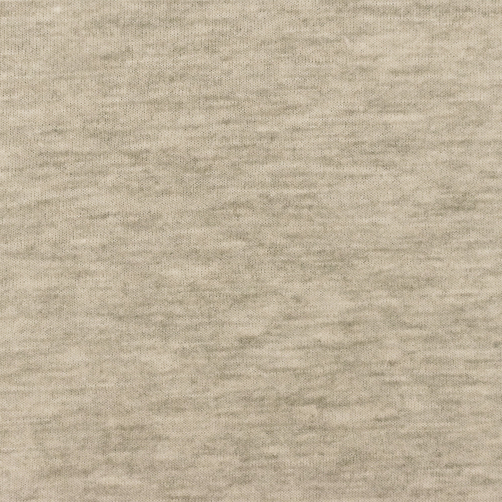 Slightly Beige-Gray-Ivory Slub Stretch Rayon Jersey Knit Fabric - Image 3